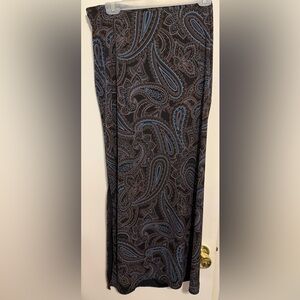 Amanda Smith Black and Blue Paisley Maxi Skirt